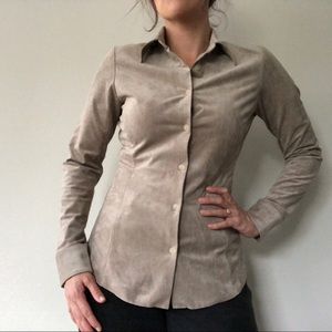 FAUX SUEDE SHIRT FROM ARITZIA